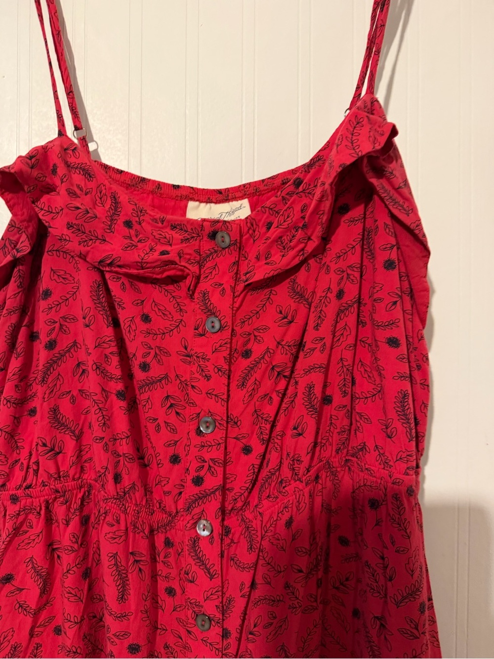 Universal Threads Dark pink Button-Front Midi dress with Floral Print XL - Picture 6 of 6